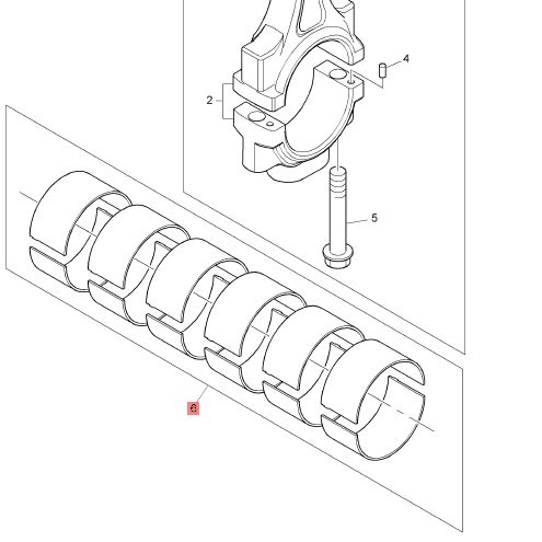 Kit de coussinets Perkins KRP3023 d’origine pour série 2206