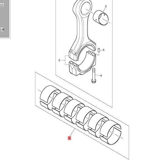 Kit de coussinets Perkins KRP3023 d’origine pour série 2206
