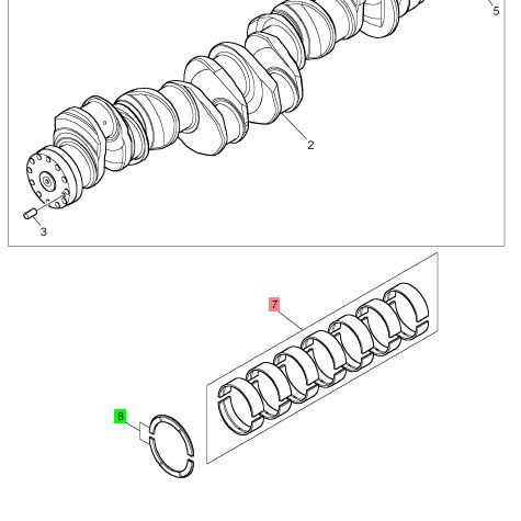 Kit de coussinets Perkins KRP3023 d’origine pour série 2206