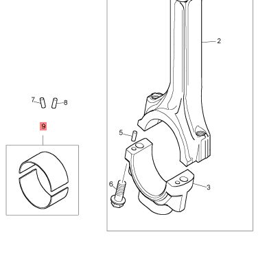 Kit de coussinets Perkins KRP3023 d’origine pour série 2206
