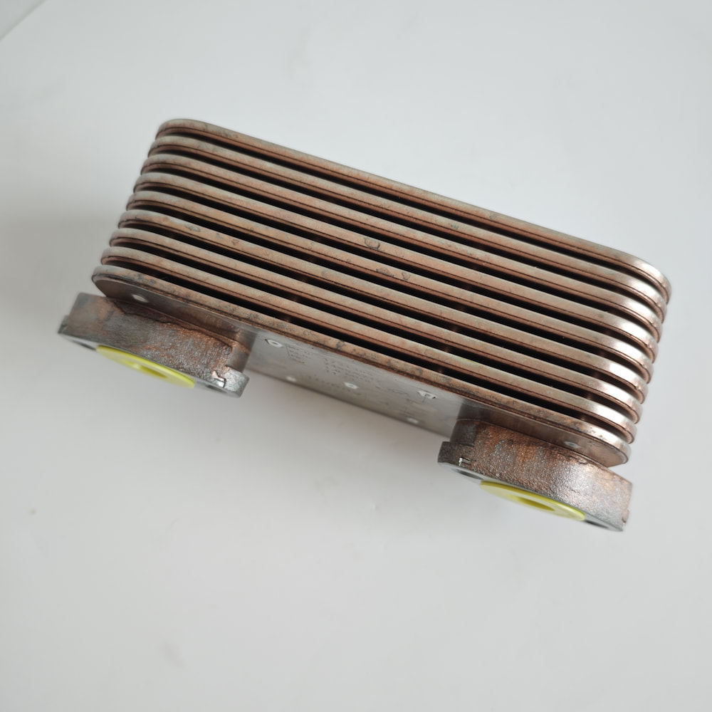 Perkins 2486A217 oil cooler core detail view
