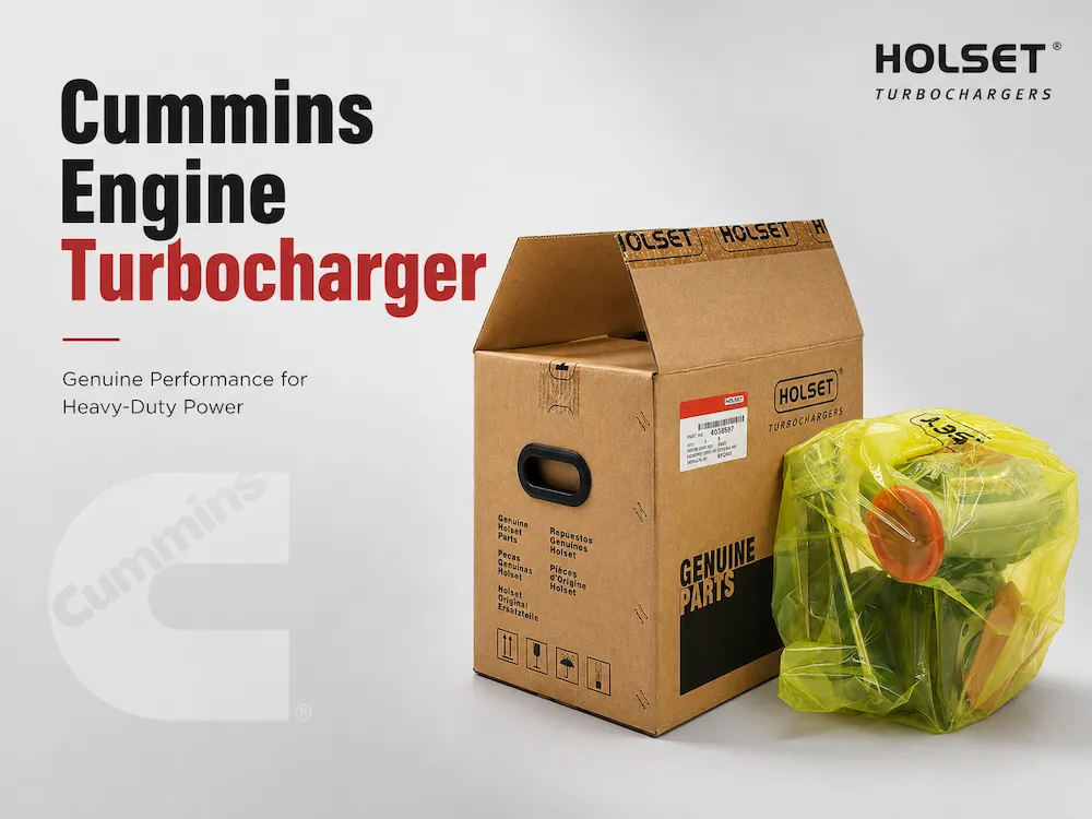 New genuine Cummins turbocharger unit, complete assembly ready for installation