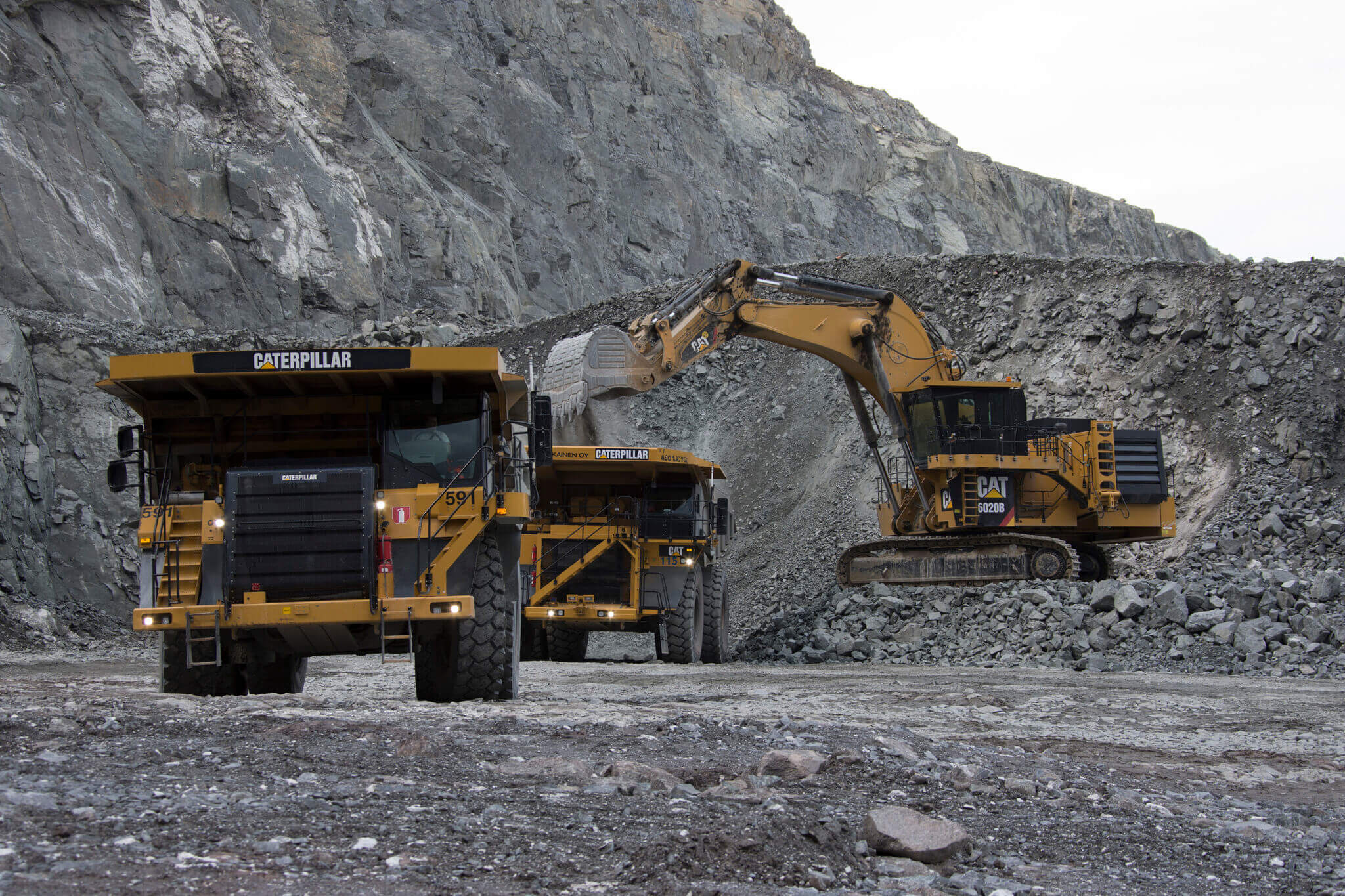CAT equipment in mining site